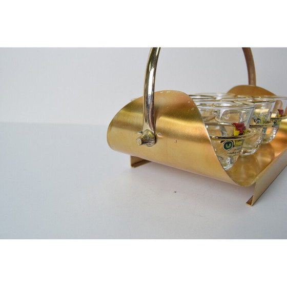 Image 1 of Bicchierini vintage con barra retrò, Cecoslovacchia anni '60