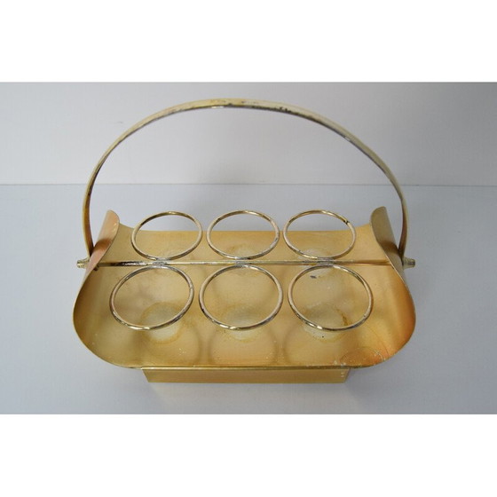 Image 1 of Bicchierini vintage con barra retrò, Cecoslovacchia anni '60