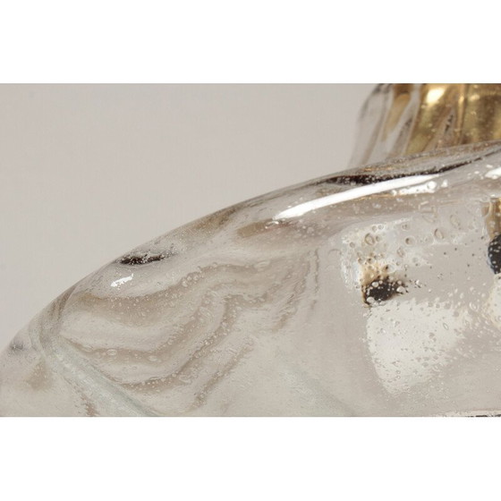 Image 1 of Lampada a sospensione vintage in vetro e ottone di Limburg, Germania, 1970