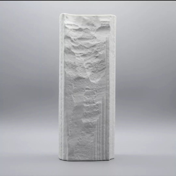 Image 1 of Vaso brutalista H33Cm Martin Freyer Rosenthal Studio-Line Bisque Porcelain Relief