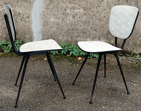 Image 1 of Vinyl Side Chairs, France, 1960, Set Of 2