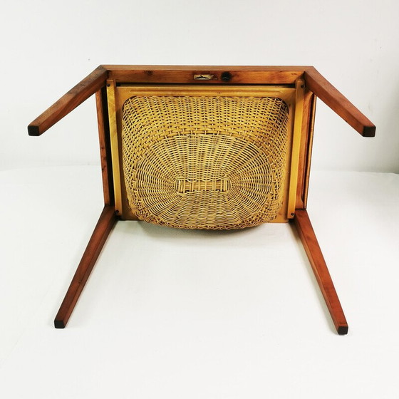 Image 1 of Vintage teak and beech side table by Severin Hansen for Haslev, Denmark 1950