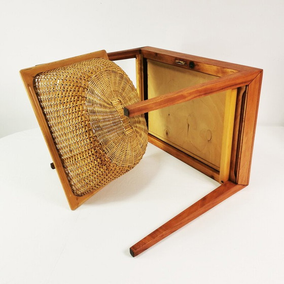Image 1 of Vintage teak and beech side table by Severin Hansen for Haslev, Denmark 1950