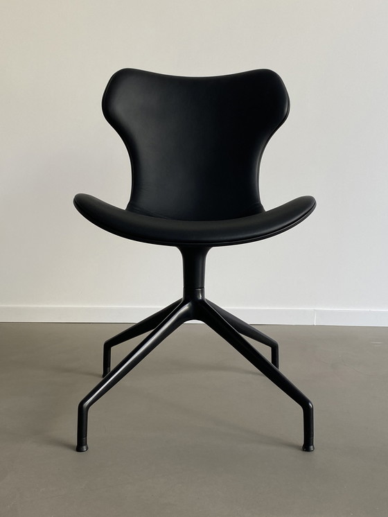 Image 1 of 3X B&B Italia - Papilio Shell Chairs - Black Leather