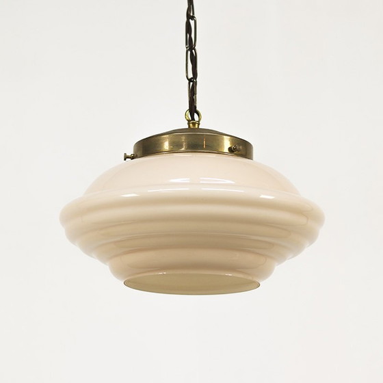 Image 1 of Lampada a sospensione Art Déco rosa tenue