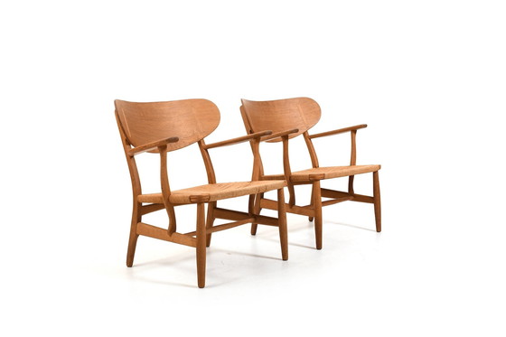 Image 1 of Pair Hans Wegner CH-22 for Carl Hansen & Søn Denmark 1950s