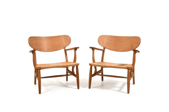 Image 1 of Pair Hans Wegner CH-22 for Carl Hansen & Søn Denmark 1950s