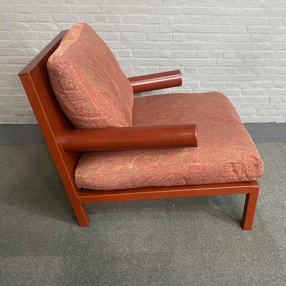 Image 1 of Vintage armchair in leather and fabric by Antonio Citterio for B et B Italia, Italy 1980
