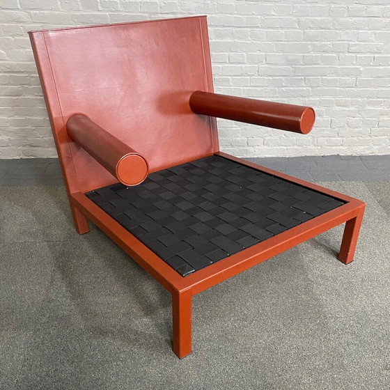 Image 1 of Vintage armchair in leather and fabric by Antonio Citterio for B et B Italia, Italy 1980
