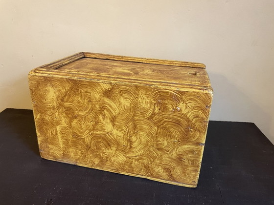 Image 1 of Old Dutch Box With Sliding Lid Drawing Box Wood