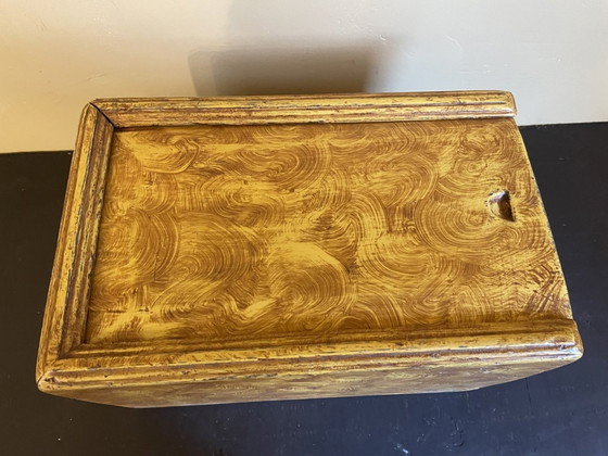 Image 1 of Old Dutch Box With Sliding Lid Drawing Box Wood