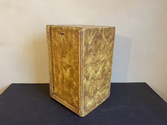 Image 1 of Old Dutch Box With Sliding Lid Drawing Box Wood