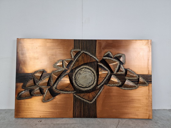 Image 1 of Brutalist wall sculpture