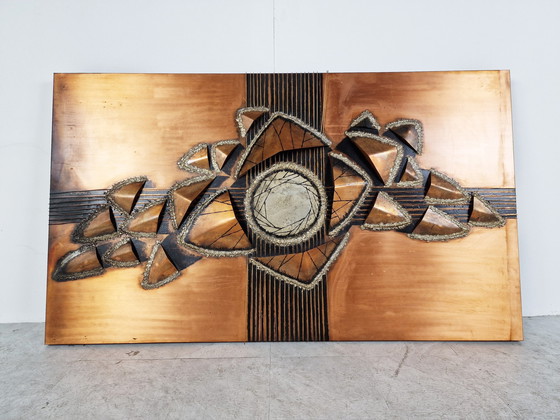 Image 1 of Brutalist wall sculpture