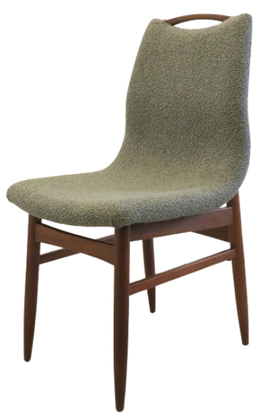 Image 1 of 4x chairs dining room chairs 'Burgerwei' reupholstered vintage