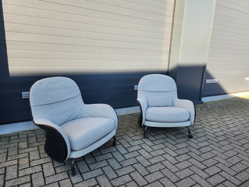 2X Depadova Louisiana Armchair By Vico Magistretti