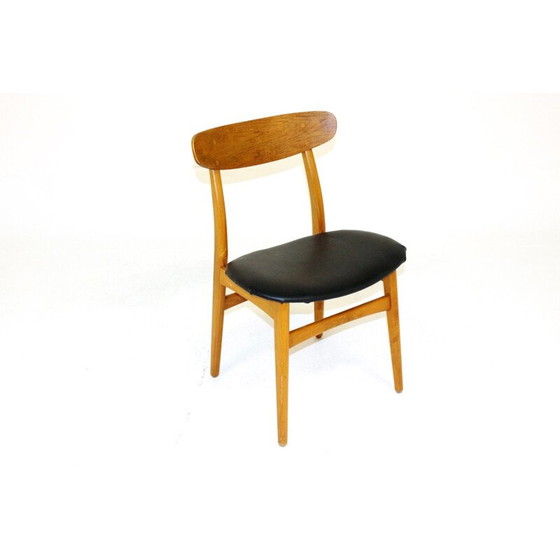 Image 1 of Set di 4 sedie vintage in teak e faggio, Danimarca 1960