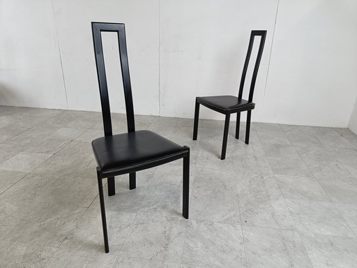 6x postmodern dining chairs, 1980s