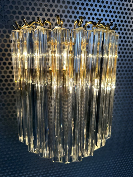 Image 1 of 2x Lampada da parete vintage in cristallo italiano