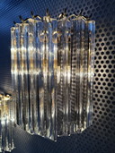 2x Vintage Italian crystal wall lamp