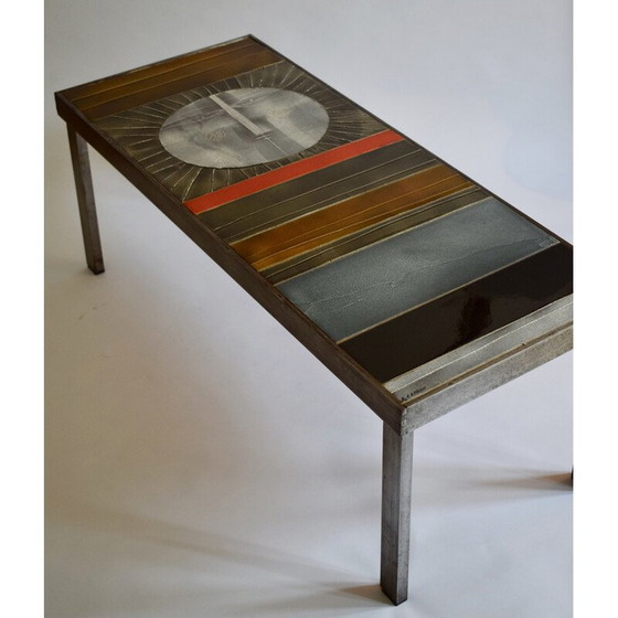 Image 1 of Vintage coffee table Soleil by Roger Capron, 1960