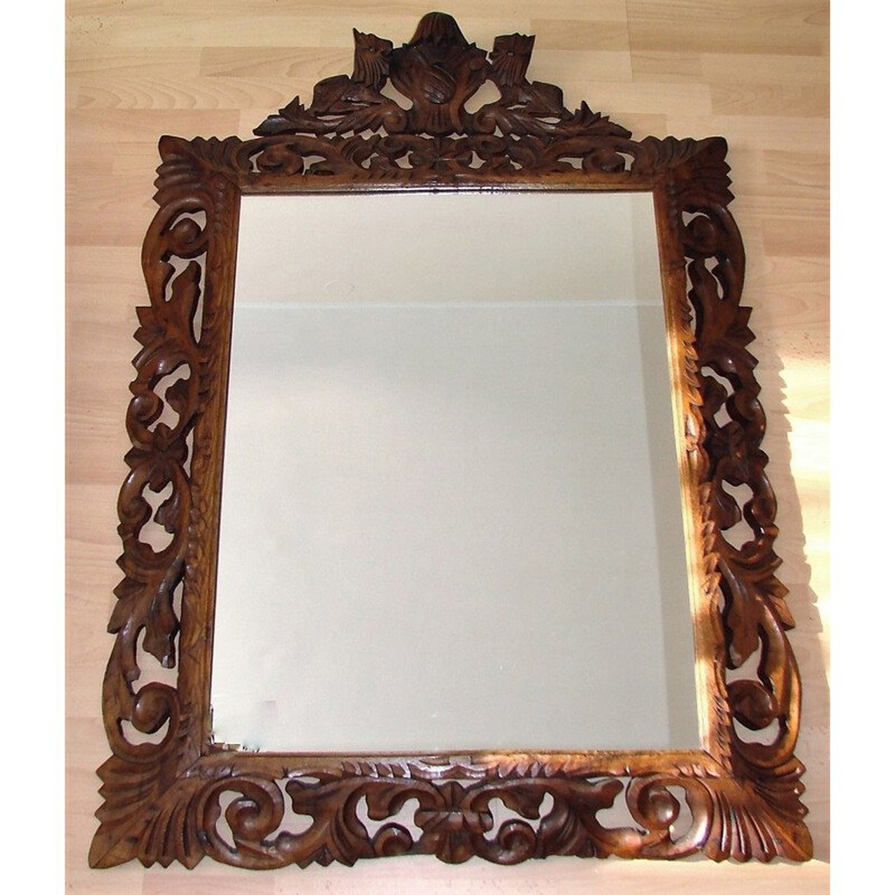 鏡家具 職人さんアンティークビンテージ carved wooden mirror 鏡家具 職人さんアンティークビンテージ carved wooden mirror