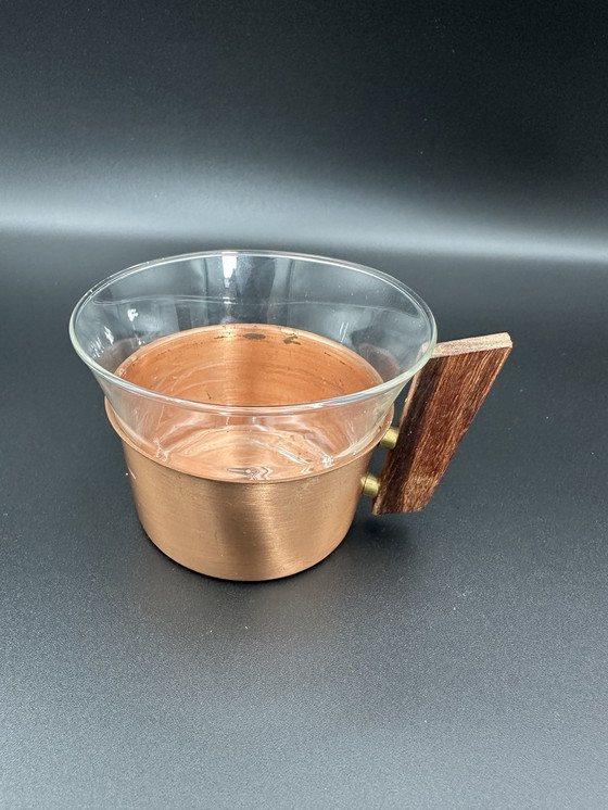 Image 1 of 60s tea set with copper and brass