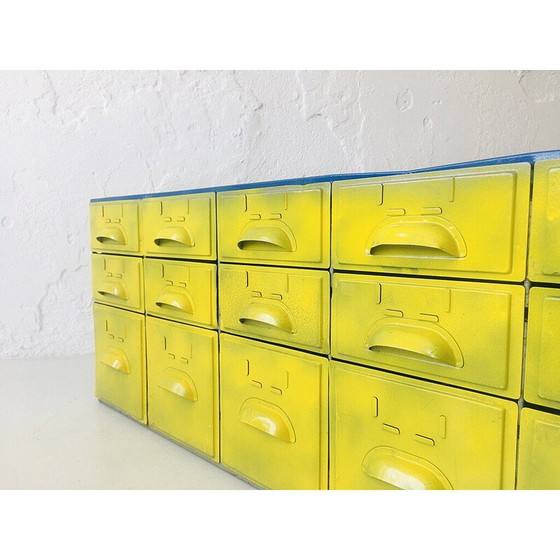 Image 1 of Set of vintage industrial metal drawers