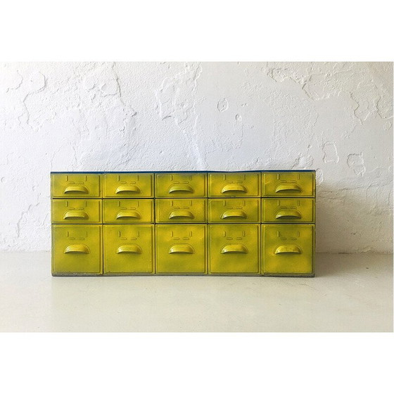 Image 1 of Set of vintage industrial metal drawers