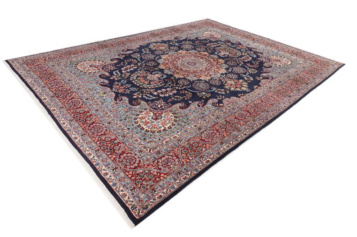 Persian carpet Kirman 4,18 X 3,05 Hand-knotted Oriental carpet No. 1076