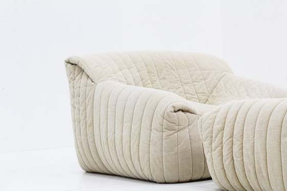 Image 1 of Beige Cinna Sandra Armchair And Footstool Ligne Roset