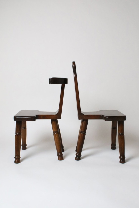 Image 1 of Pair Of Brutalist Chairs William Fetner, USA, 1960