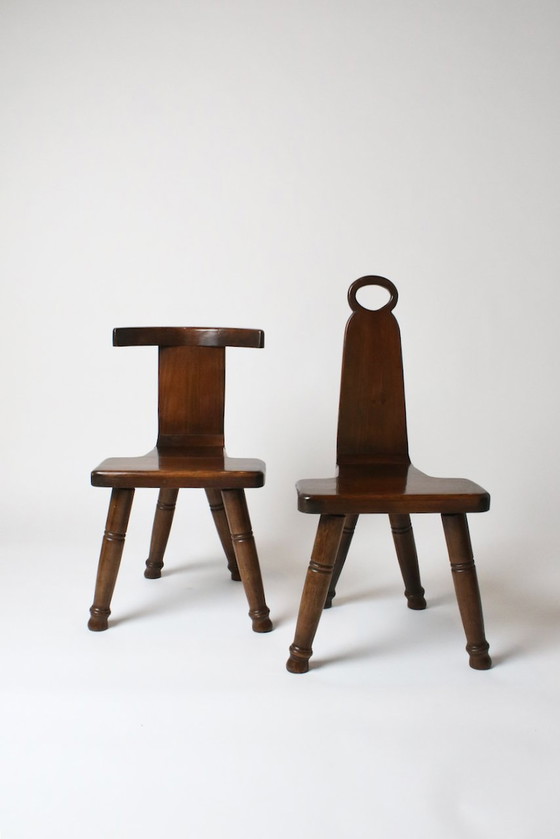 Image 1 of Pair Of Brutalist Chairs William Fetner, USA, 1960