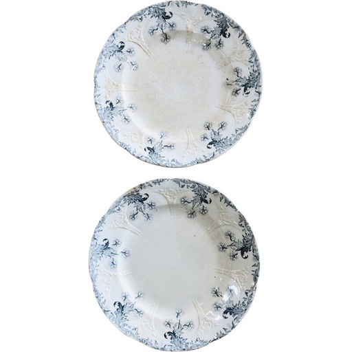 Vintage Longwy dinner plates from the Lorrain collection