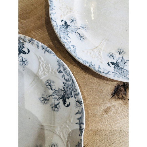 Vintage Longwy dinner plates from the Lorrain collection