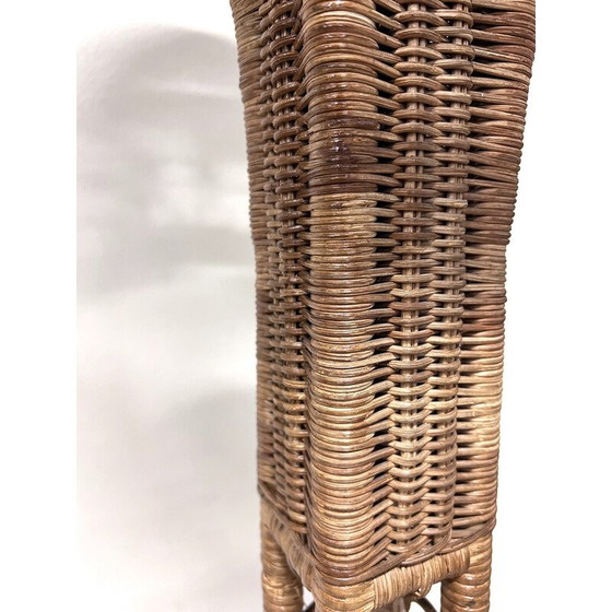 Image 1 of Vintage rattan and bamboo floor lamp, Italy 1960