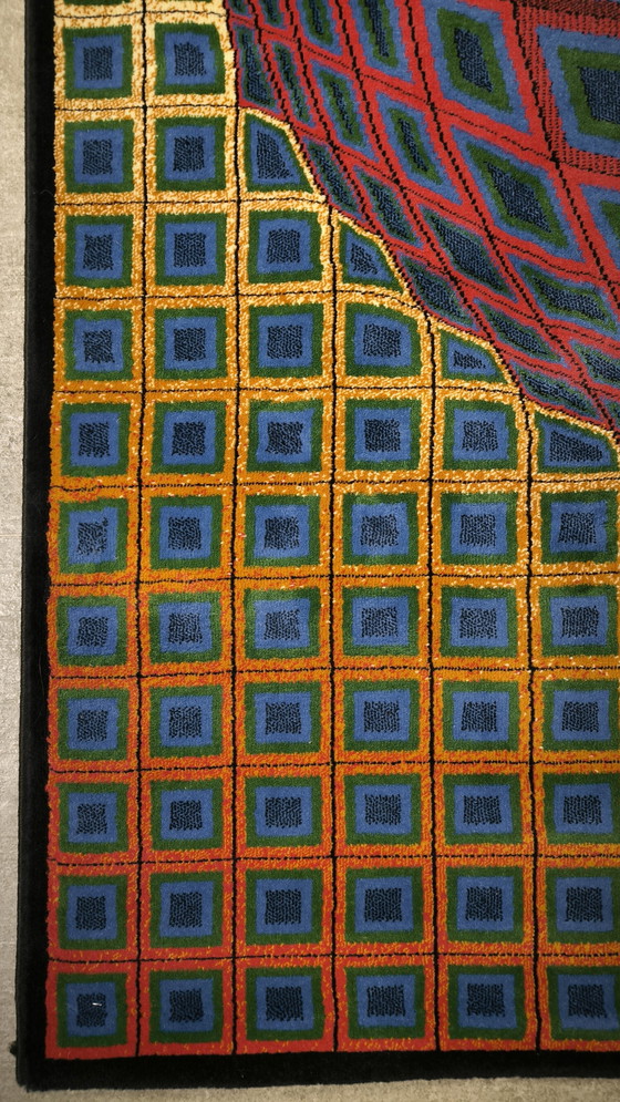 Image 1 of Alfombra "Vega" de arte óptico al estilo de Vasarely, década de 1970