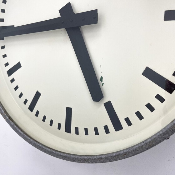 Image 1 of Vintage industrial wall clock by Pragotron, Czechoslovakia 1950s