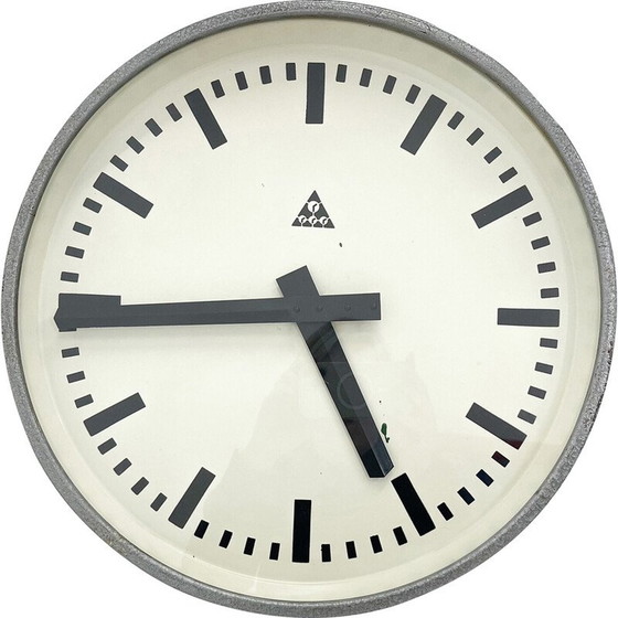Image 1 of Vintage industrial wall clock by Pragotron, Czechoslovakia 1950s