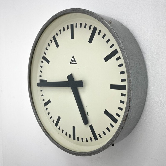 Image 1 of Vintage industrial wall clock by Pragotron, Czechoslovakia 1950s