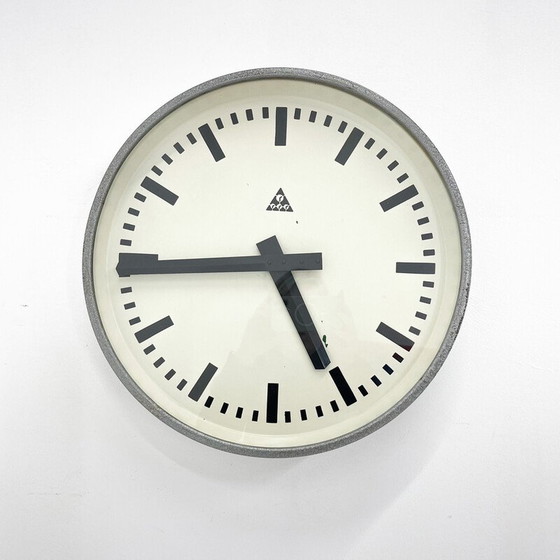 Image 1 of Vintage industrial wall clock by Pragotron, Czechoslovakia 1950s