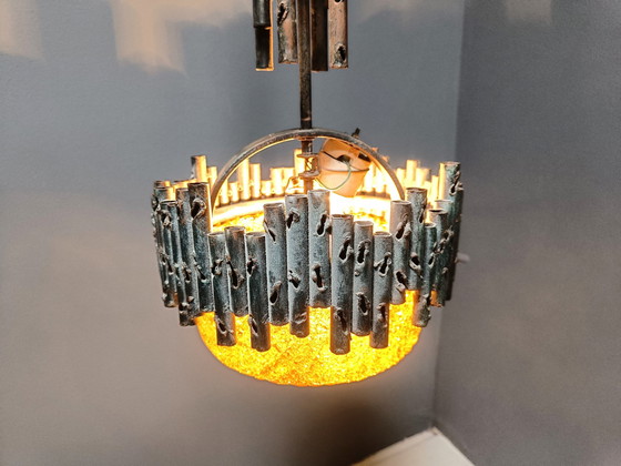 Image 1 of Brutalist Pendant Light By Marcello Fantoni, 1960S