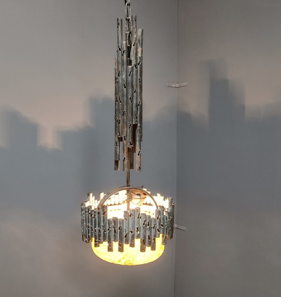 Image 1 of Brutalist Pendant Light By Marcello Fantoni, 1960S