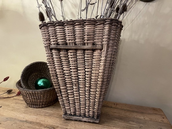 Image 1 of Cesto di raccolta Cesto di uva Cesto di vendemmia francese