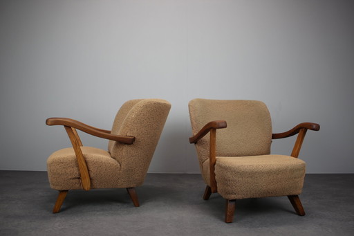 Set Of 2 Mid-Century Armchairs, 1950