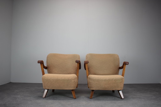 Set Of 2 Mid-Century Armchairs, 1950