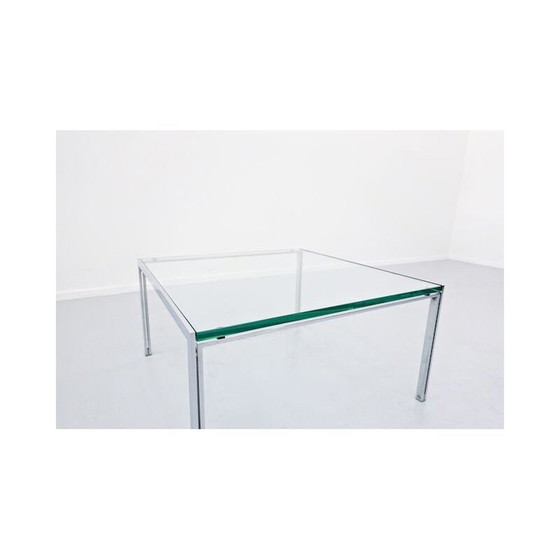 Image 1 of Vintage chrome and glass coffee table, 1960