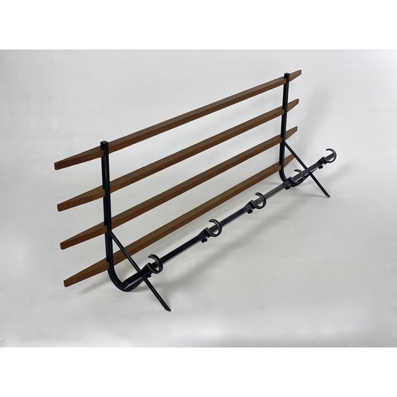 Image 1 of Vintage coat rack in metal and wood, 1950