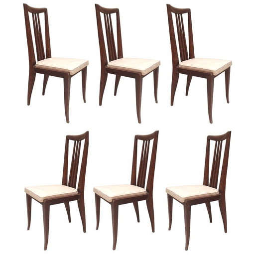 6 dining chairs, Etienne-Henri MARTIN - 1940s