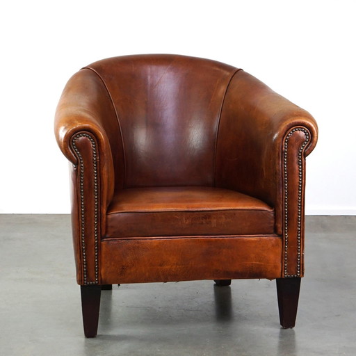 Fauteuil club en peau de mouton